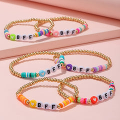 6pcs BFF Heart Bracelet For Girls Kids Friendship Party Jewelry