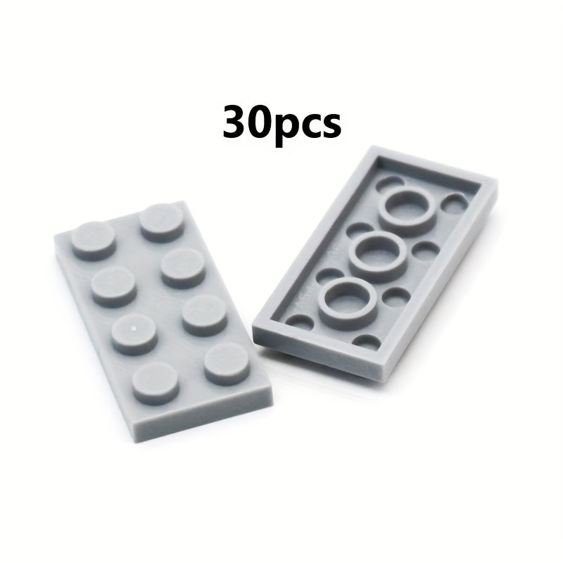 30pcs Small Particle Building Blocks DIY 2x4 Basic Board 2 4 Hole Kids Puzzle