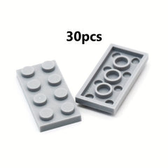 30pcs Small Particle Building Blocks DIY 2x4 Basic Board 2 4 Hole Kids Puzzle