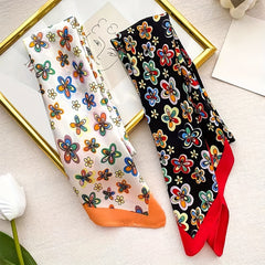 Flower Pattern Gauze Scarf Necke....