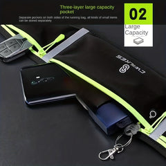 3-Pocket Waterproof Sports Fanny Pack - Phone Storage Bag for Outdoor Activities