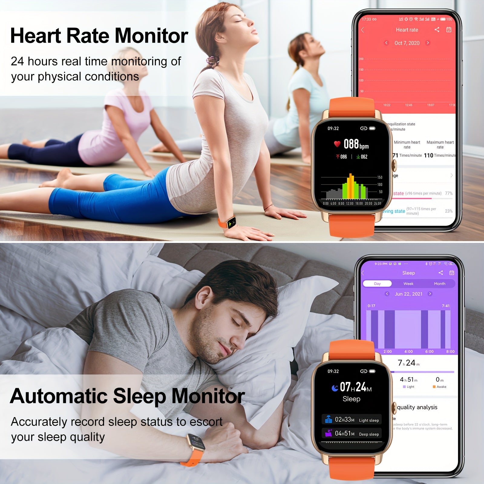 P66 Smartwatch - Fitness Activity Tracker for Android iOS