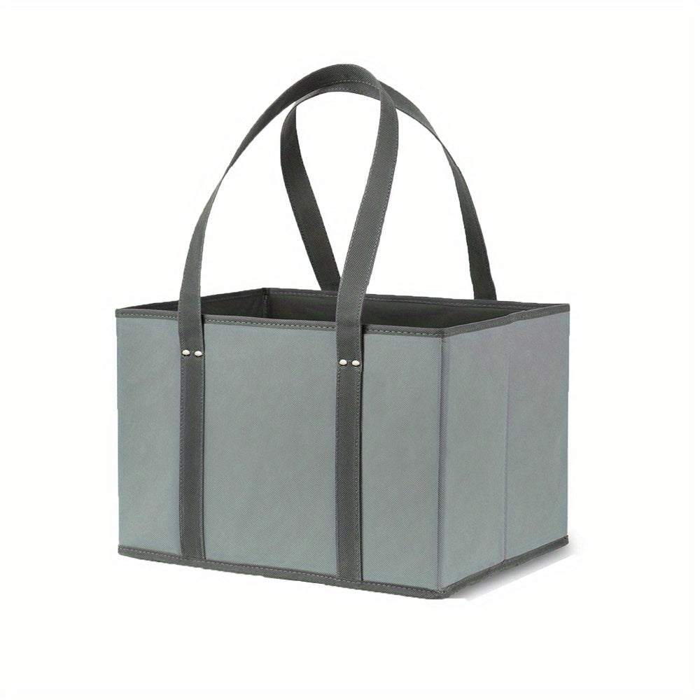 Reusable Grocery Bags Heavy Duty Shopping Bags Box Shape Stay Open Fold Flat