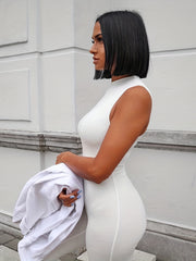 Sleeveless Zip Up Slim Romper Jumpsuit