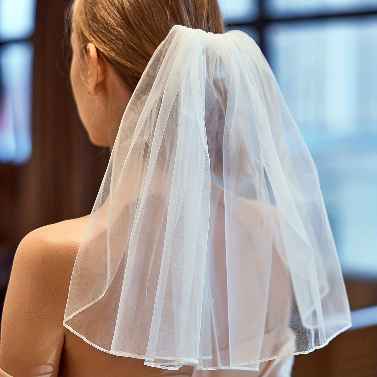 1 Tier Wedding Veil With Comb Bride Long Veil Wedding Decal Wedding Accessories