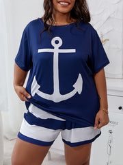Women's Heart & Letter Print Two Piece Pajama Set