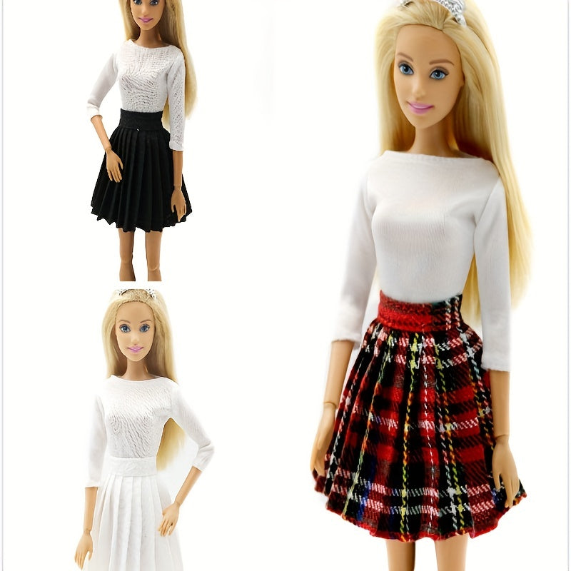 30cm Two-Piece Skirt Set Doll Clothes for Girls' Model Party Dress