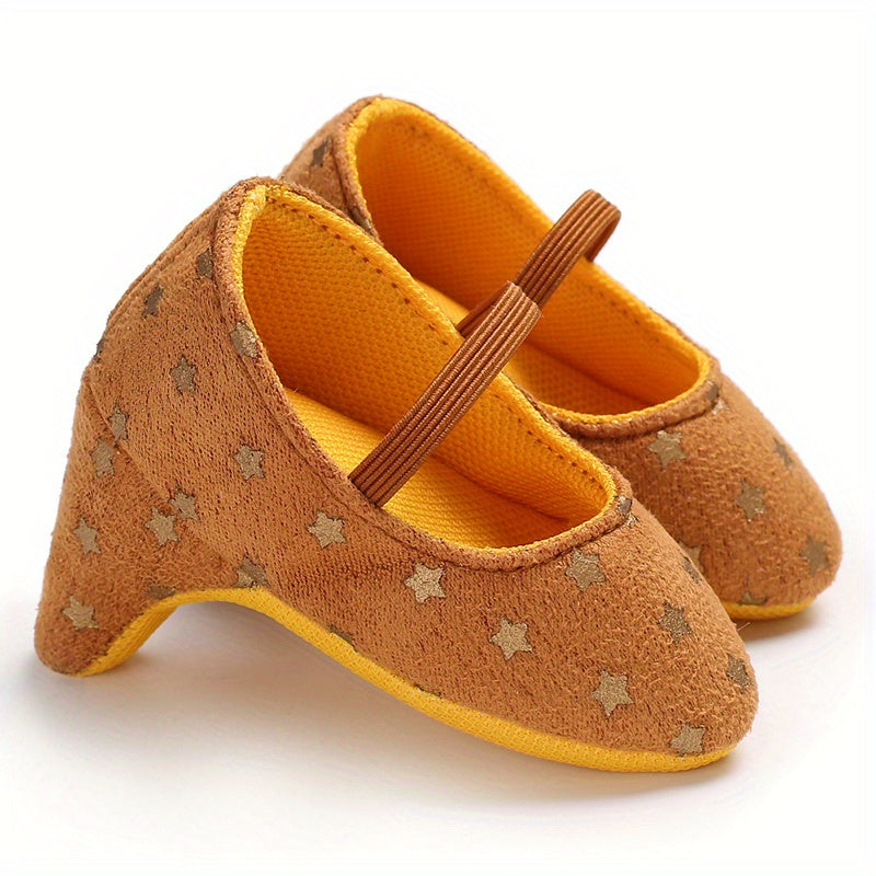 Baby Girl High Heel Shoes Soft Slip On Walking Shoes for Photo Party