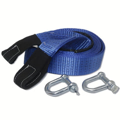 8Tons Car Towing Rope Strap Cable With U Hooks & Reflective Light