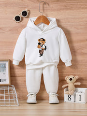 Handsome Bear Style Baby Trousers Long Sleeve Sweatshirt Set