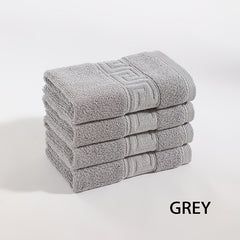 4pcs Soft Cotton Face Cloths Highly Absorbent Towels 33x33cm