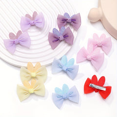 2pcs Mesh Bow Bunny Hair Clips for Baby Girls