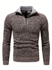 Men's Plush Fleece High Neck Sweater