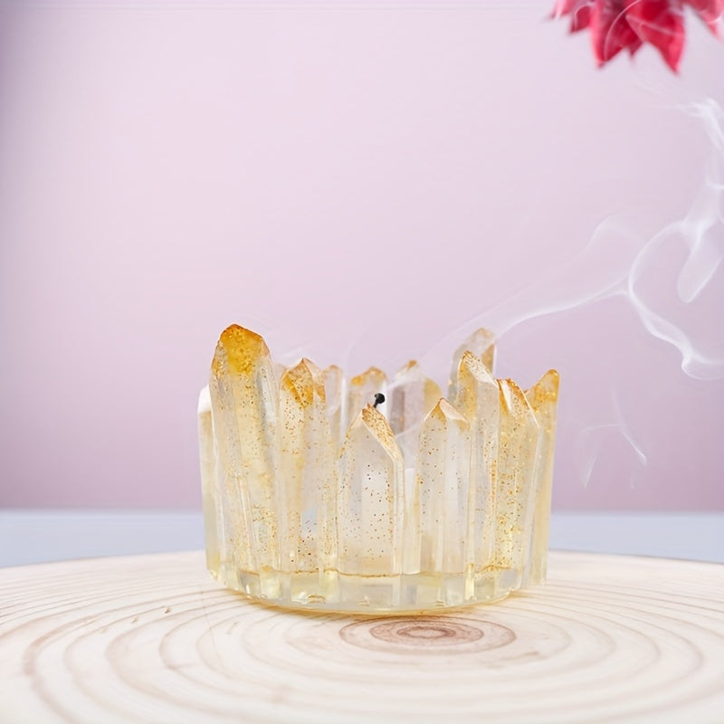 Crystal Candle Holder Resin Mold for DIY Jewelry Storage Box Crafts