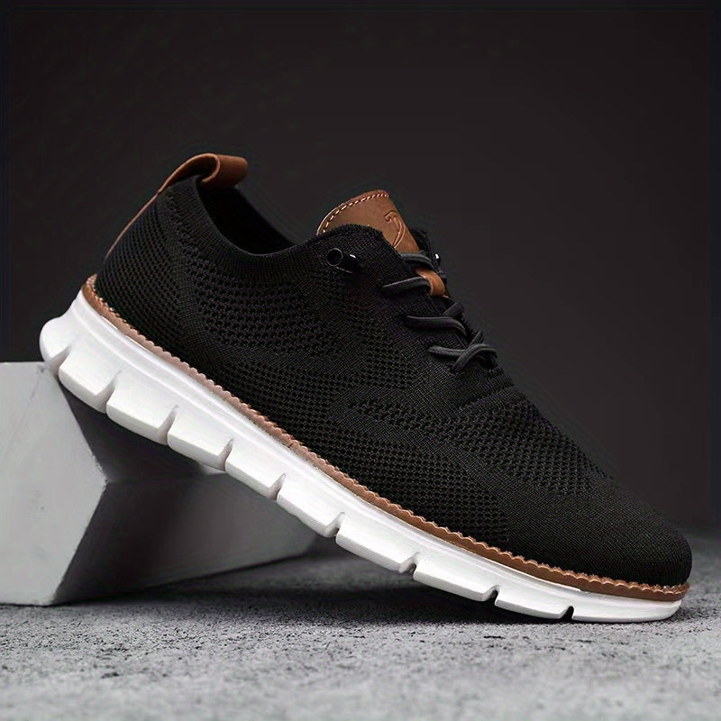 Men's Lightweight Breathable Sport Shoes Lace Up Comfy Mesh Sneakers