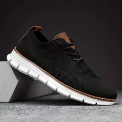 Men's Lightweight Breathable Sport Shoes Lace Up Comfy Mesh Sneakers