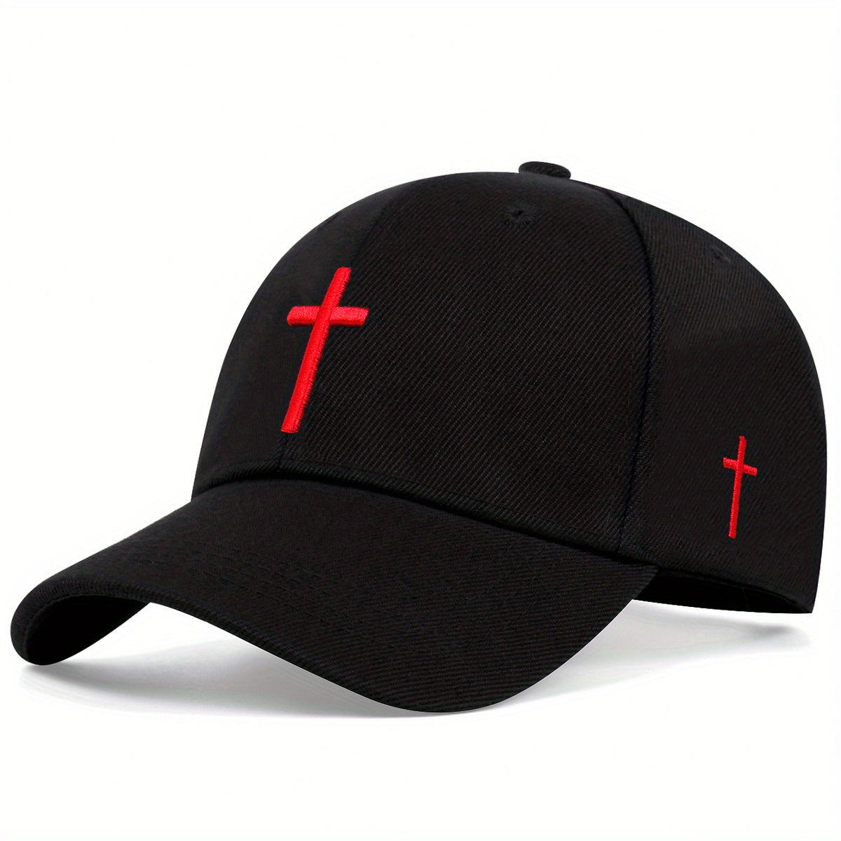 Cross Embroidery Baseball Cap Solid Casual Dad Hats Unisex Sunscreen