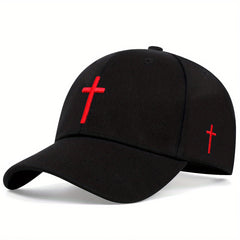 Cross Embroidery Baseball Cap Solid Casual Dad Hats Unisex Sunscreen