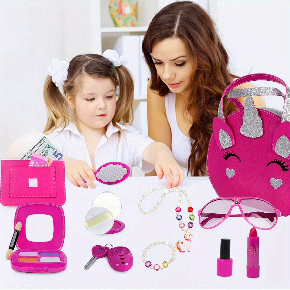 Children's Girl Makeup Toy with Durable Zipper - Princess Role Play Set