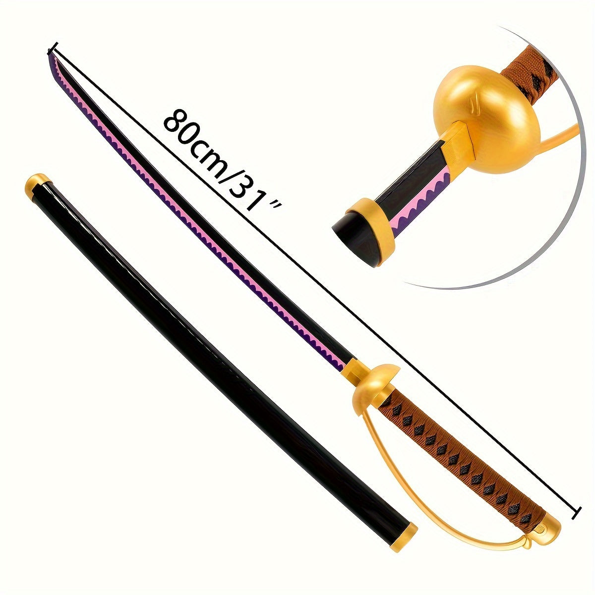 Samurai Katana Sword Halloween Cosplay Roleplay Props Decoration