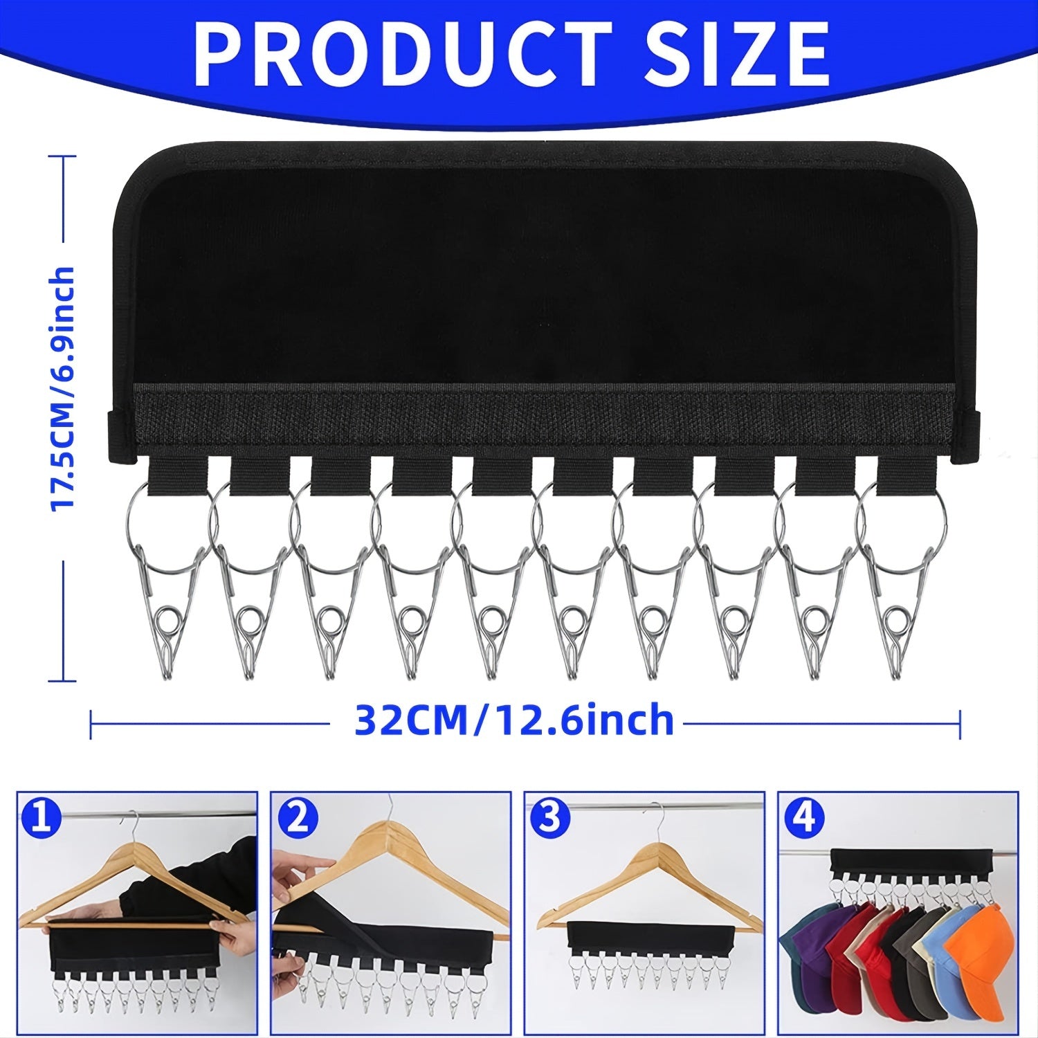 Hat Hanger Drying Rack For Clothes Underwear Ties Scarves Belts
