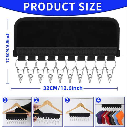 Hat Rack Baseball Cap Organizer Storage Clips For Closet
