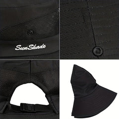 Breathable Ponytail Sun Hat UV Protection Boonie Hat for Women