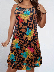 Floral Print Stretch Cami Sleep Dress