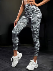 Camouflage Pattern High Waist Yoga Pants