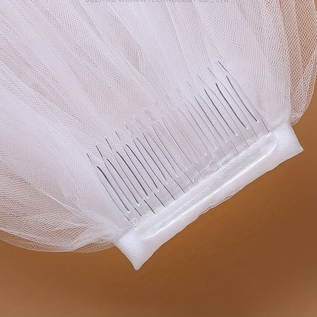 Wedding Veil With Comb Bride Costume Veil Layers Lace Edge Veil