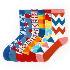 6 Pairs Funny Cozy Unisex Cotton Socks