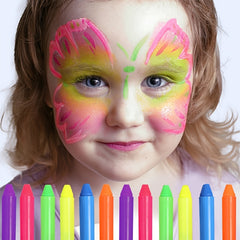 Glow In The Dark Face Paint Set Halloween Party Makeup Non Toxic