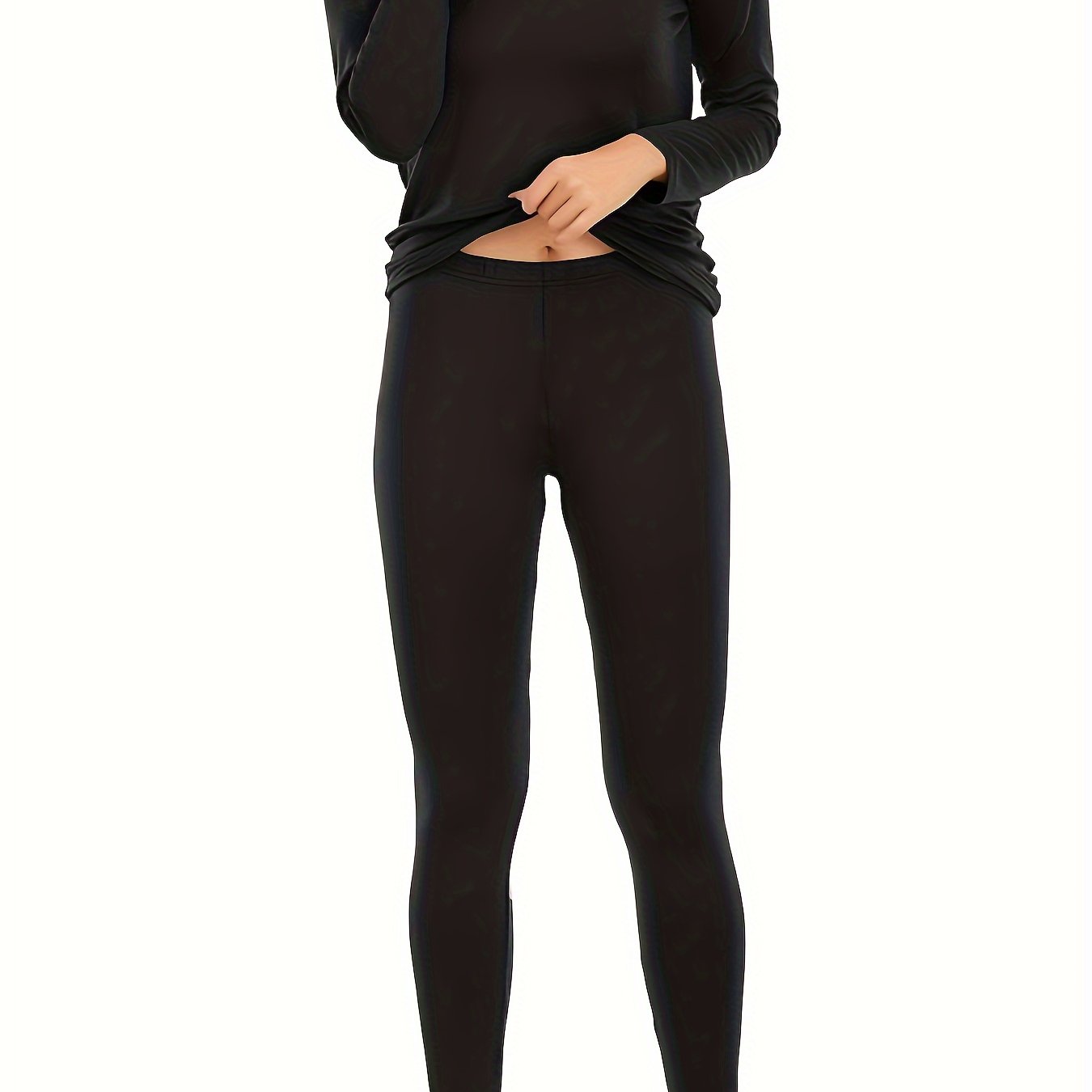 Women's Thermal Underwear Set Fleece Lined Base Layer Top & Leggings
