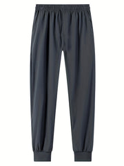 Men's Casual Solid Sports Pants with Zipper