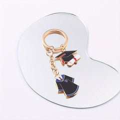 Graduation Dress & Cap Keychain Key Ring Purse Bag Backpack Car Key Charm