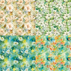Meeting Flower OMBRE Scrapbook Kit 6 Pattern Paper DIY Photo Album
