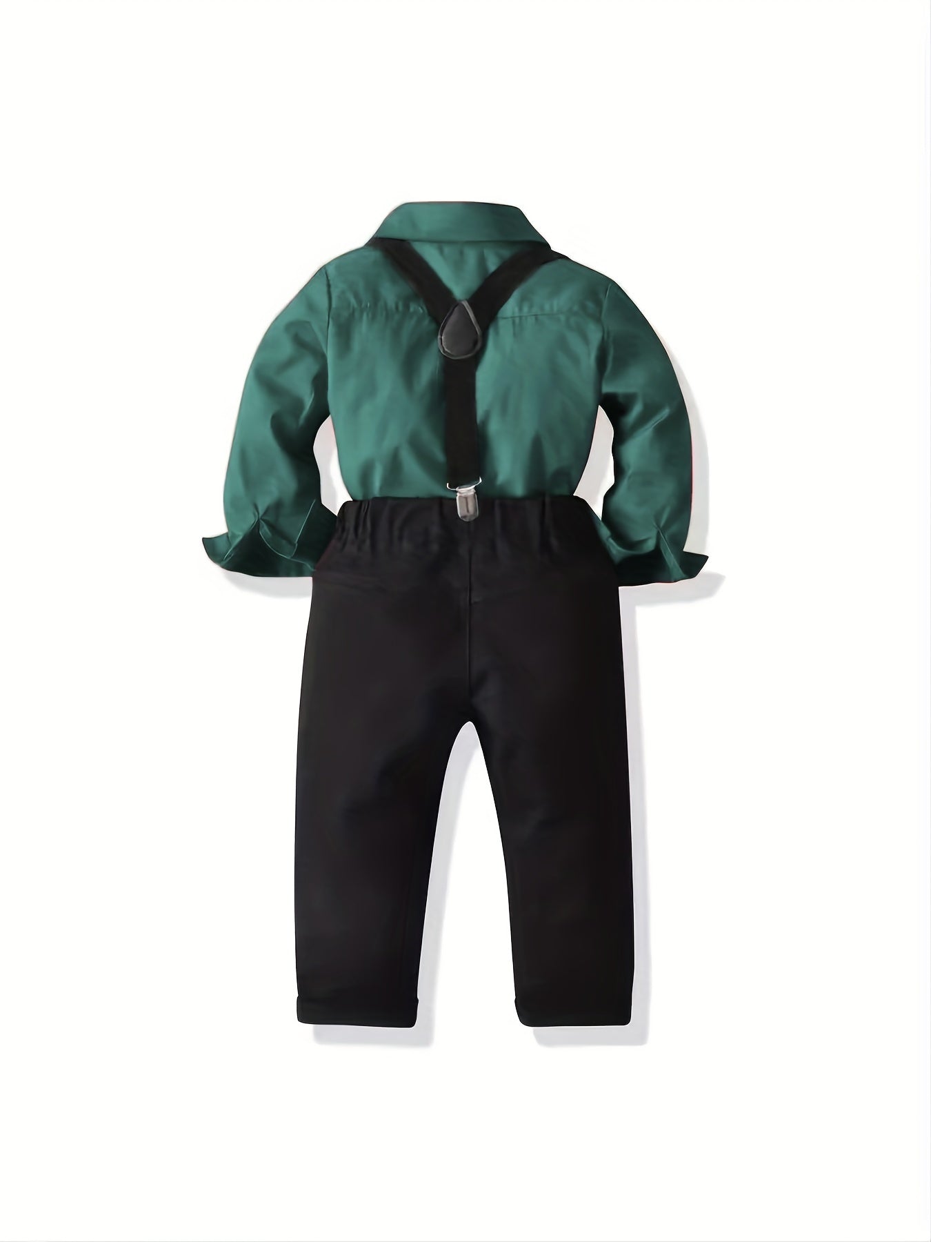 Boys Formal Outfit Shirt & Suspender Pants Set Gentleman Set
