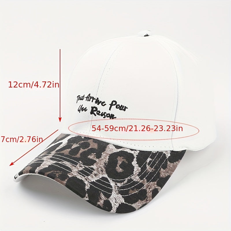 Leopard Embroidered Baseball Cap for Outdoor