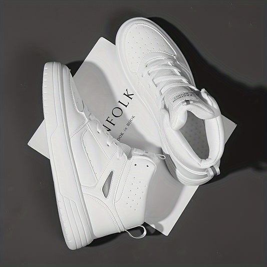 Women's Mid Top Sneakers Comfortable Closed Toe Lace Up Shoes