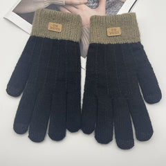 Winter Knitted Velvet Warm Gloves for Men and Women