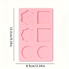 6 in 1 Wax Seal Stamp Mold Silicone Seal Wax Fixer Mold Envelope Card Invitation