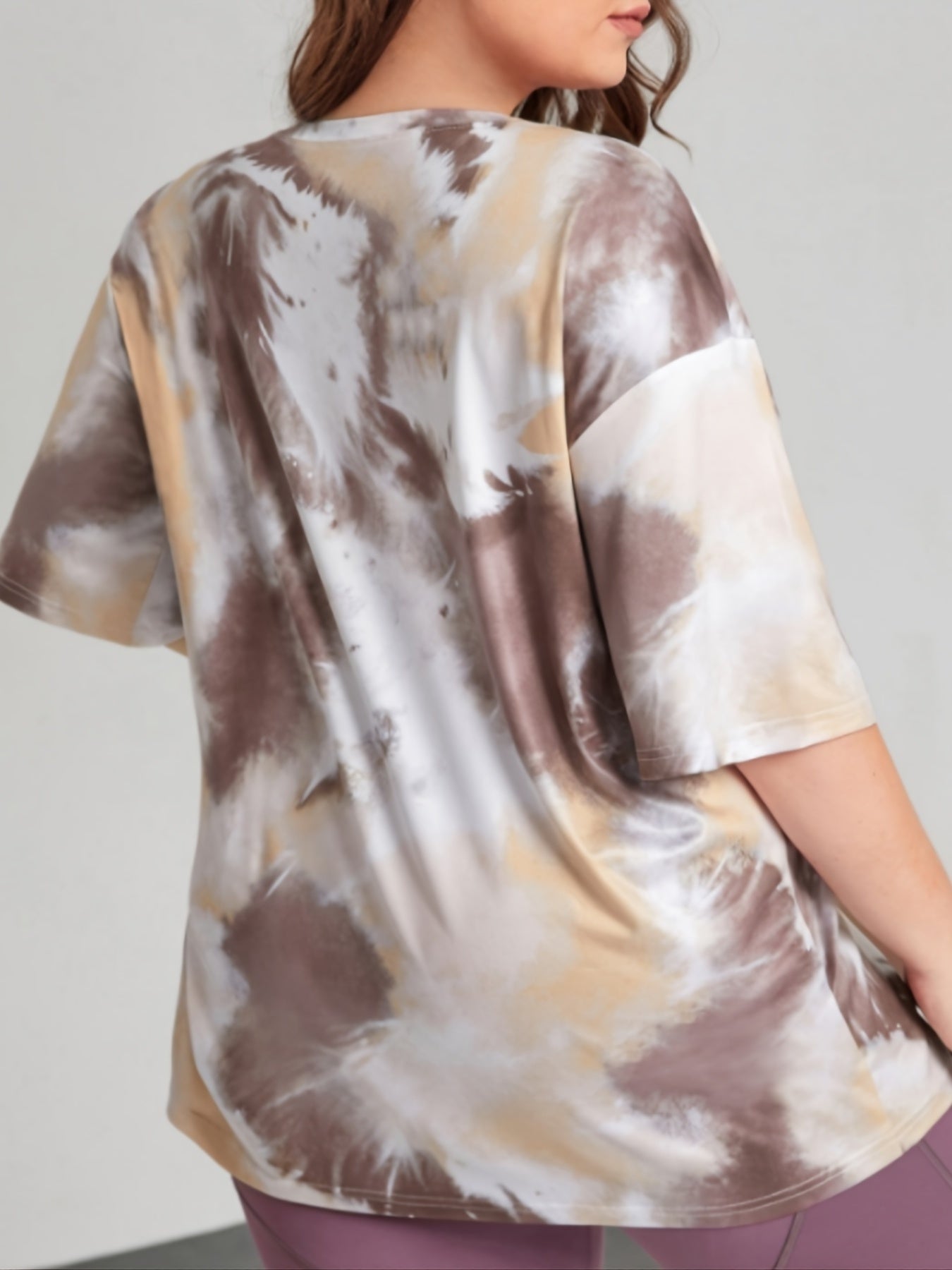 Tie Dye Short Sleeve Oversized Sports Top
