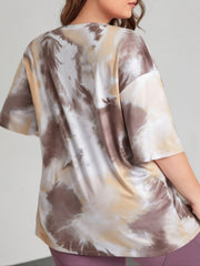 Tie Dye Short Sleeve Oversized Sports Top