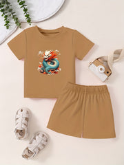 Toddler Kid Cartoon T-shirt & Pants Set