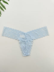 4 Pcs Women's Lace Tanga Panties Low Rise Cheeky Underwear