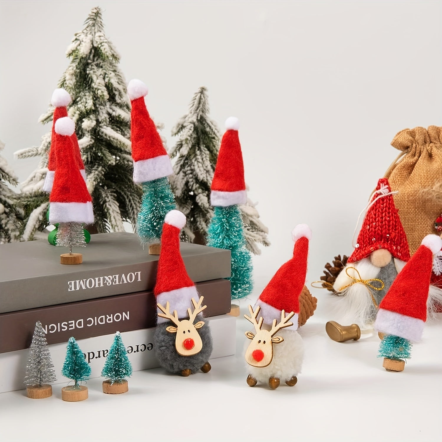 50 Mini Santa Hats Lollipop Christmas Crafts Mini Santa Claus Hat