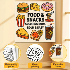 Food & Snack Coloring Book - Perfect Gift for Family & Friends