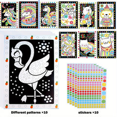 20pcs Funny Puzzle Painting Kits Dot Stickers 10 Different Patterns