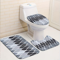 Non Slip Waterproof Shower Curtain Set with 12 Hooks