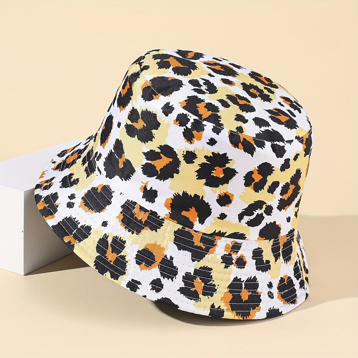 Leopard Print Bucket Hat Lightweight Casual Basin Hat